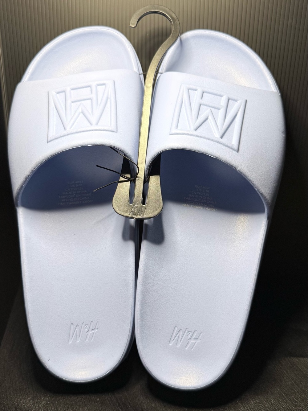H&M Slide Sandals with Embossed Logo